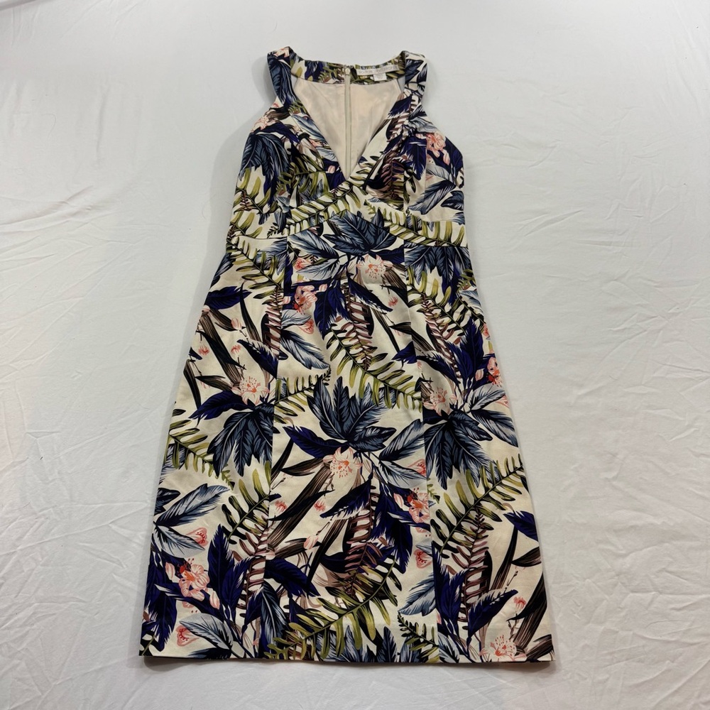 228. Boston Proper Blue and White Plunge‎ Sundress (4)